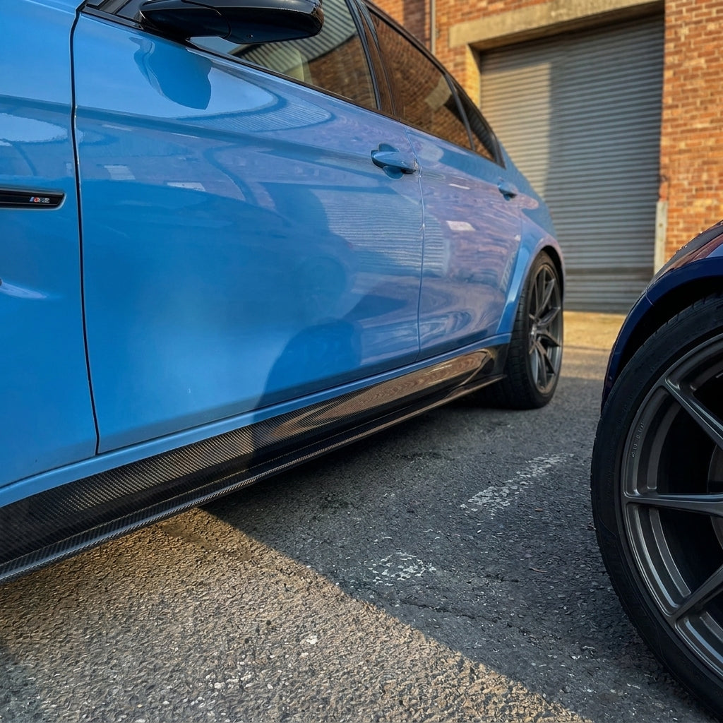 bmw f80 carbon fiber side skirt extensions