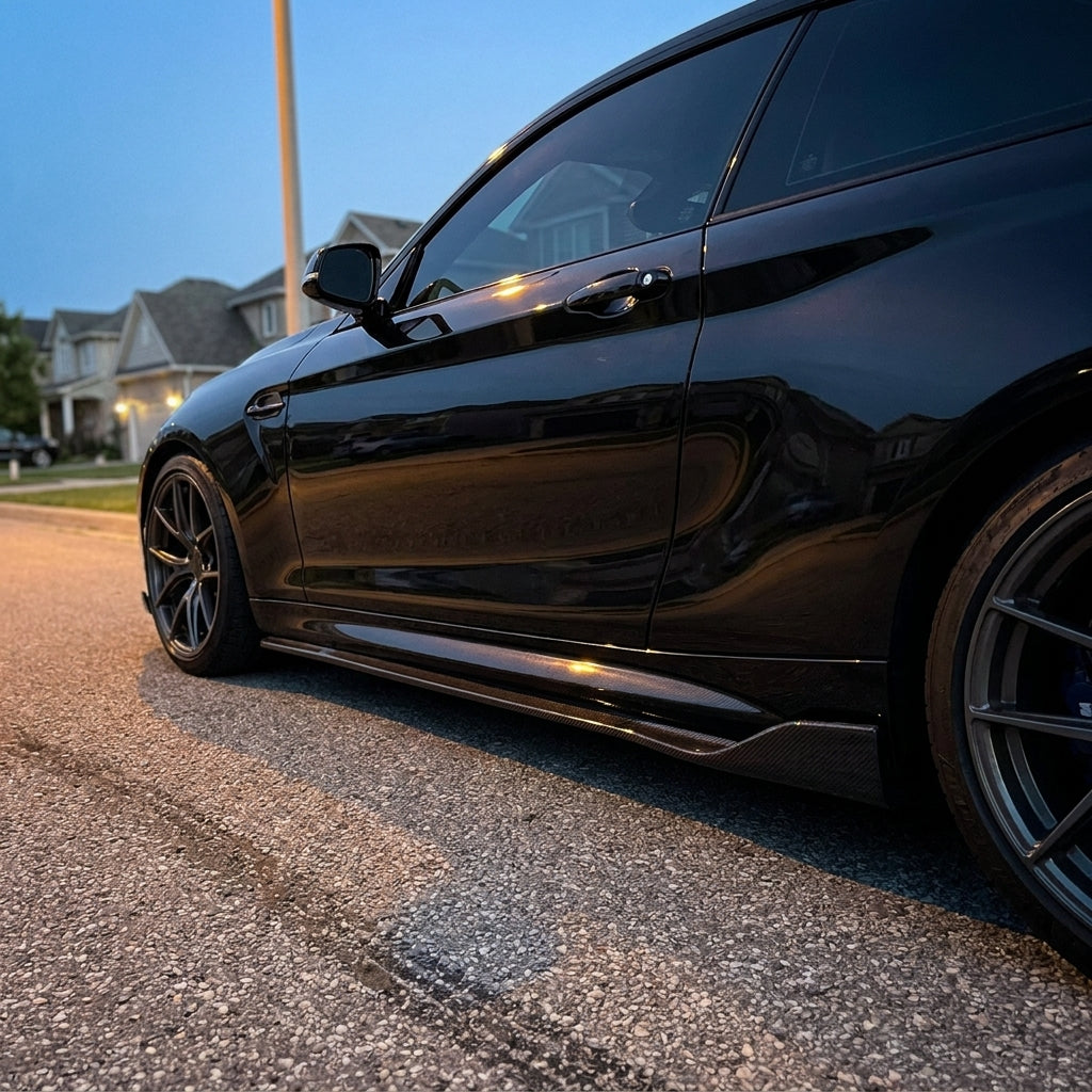 BMW F87 M2 Carbon Fiber Side Skirt Extensions