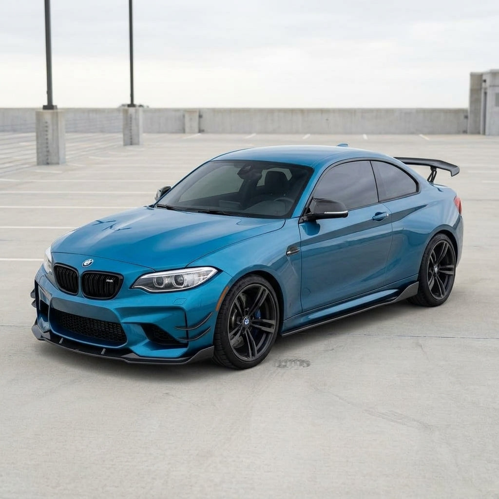 BMW F87 M2 fitted with the complete carbon fiber body kit