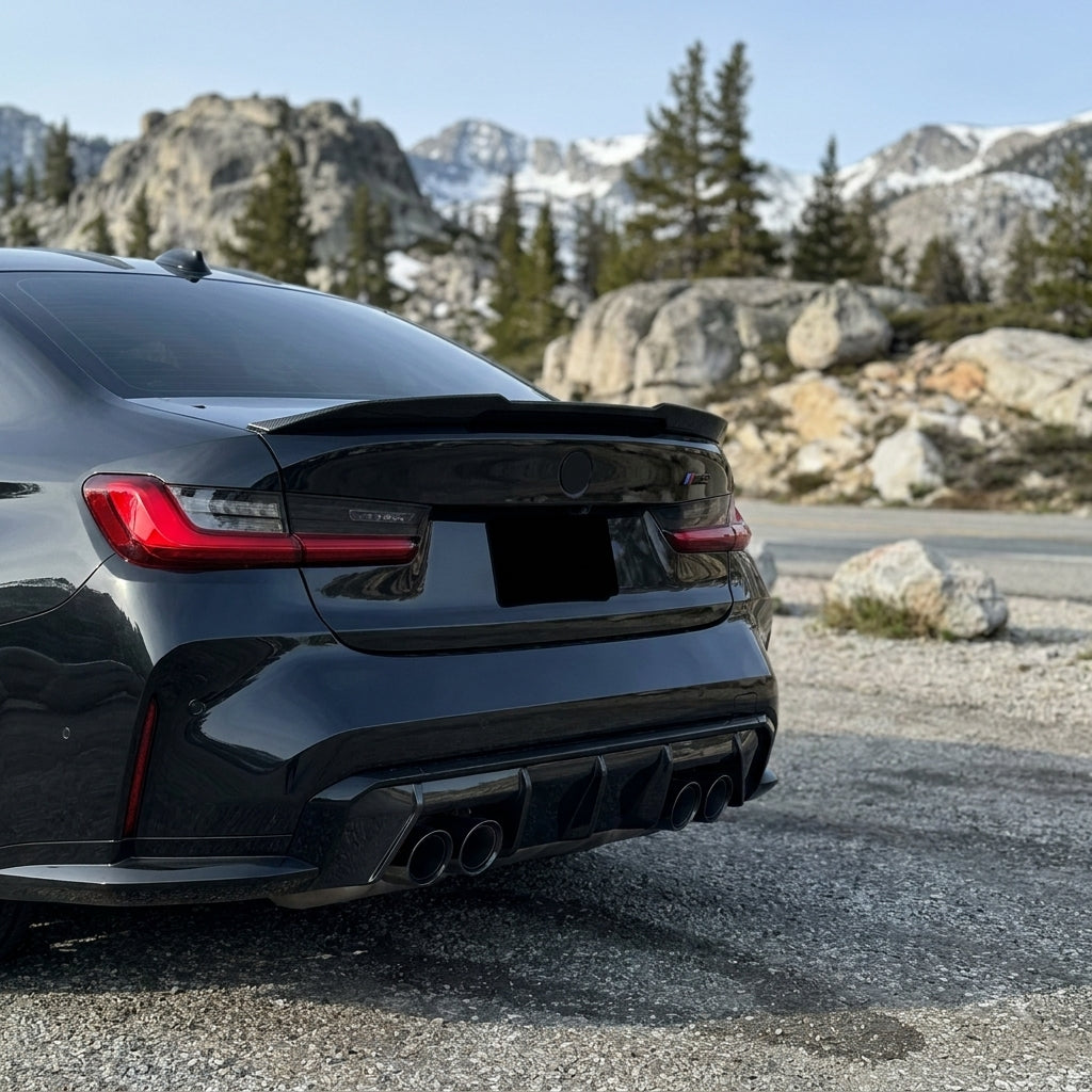 bmw g80 carbon fiber trunk spoiler psm style
