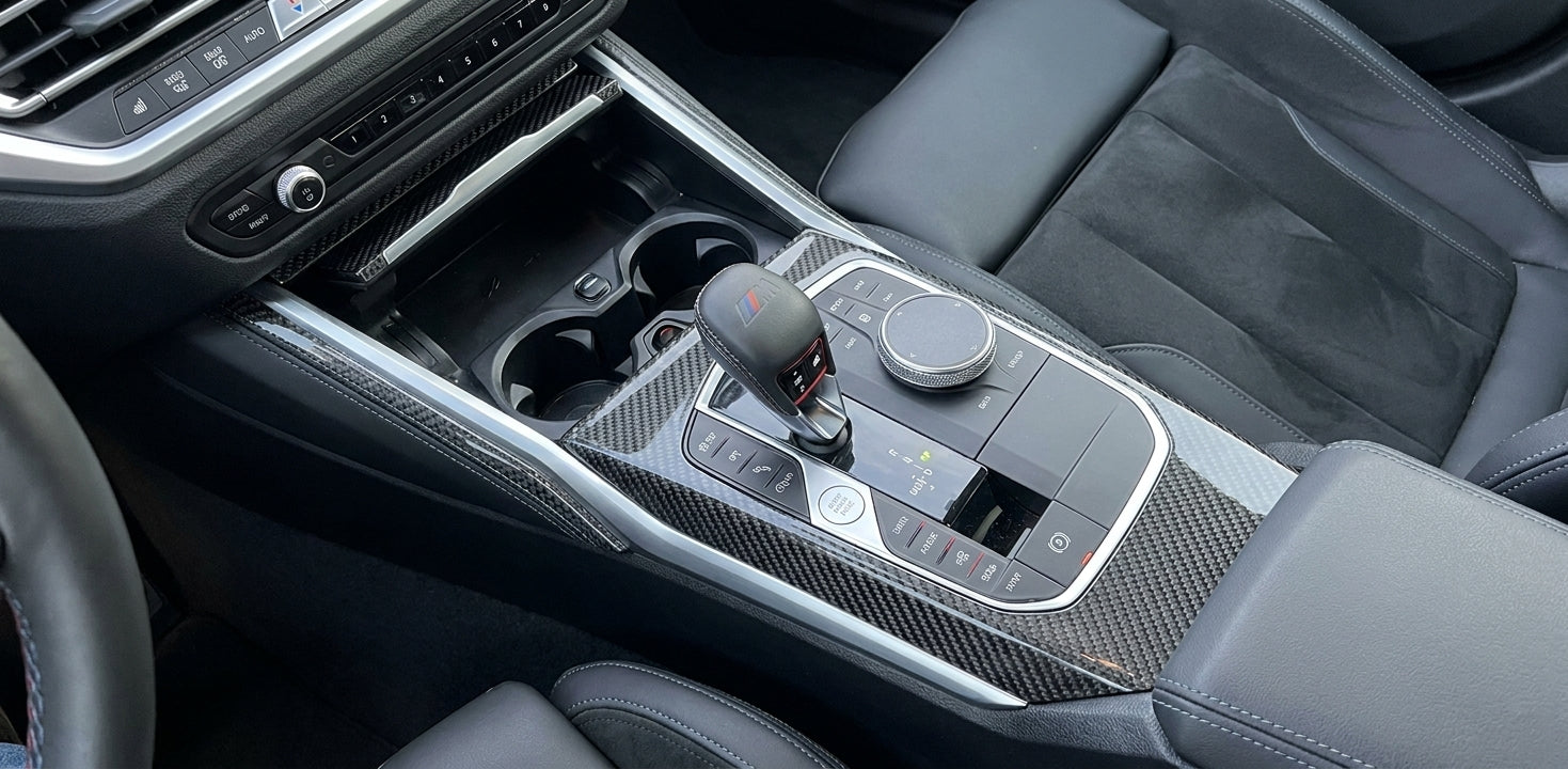 bmw g80 g82 carbon fiber center console trim