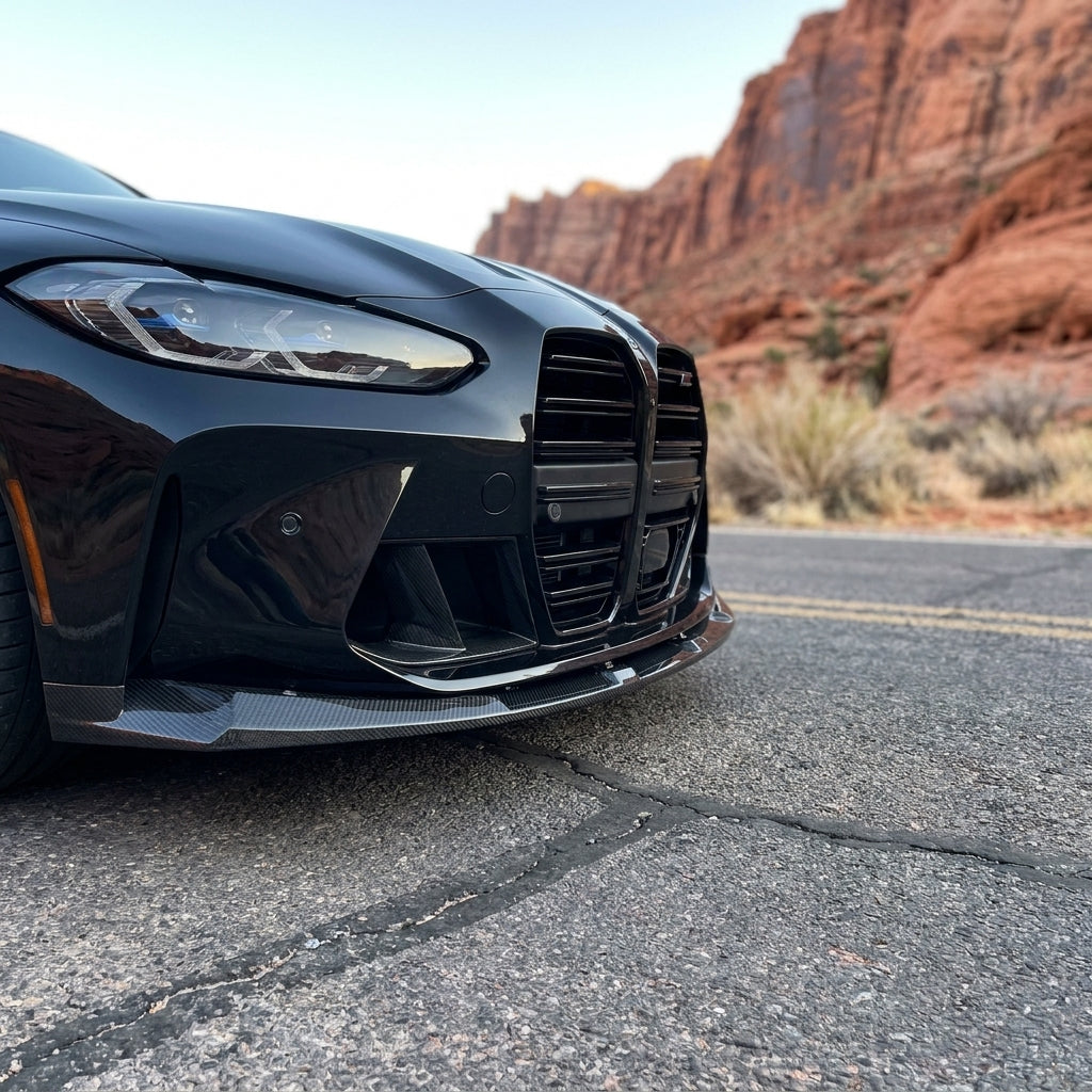 bmw g80 g82 carbon fiber front lip cs style