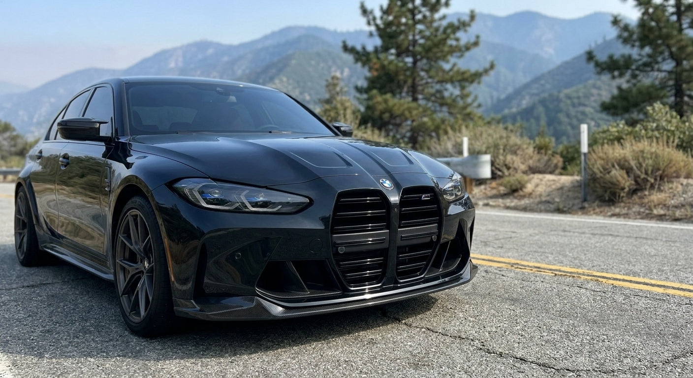 BMW G80 M3 / G82 M4 Carbon Fiber Front Lip — V Style