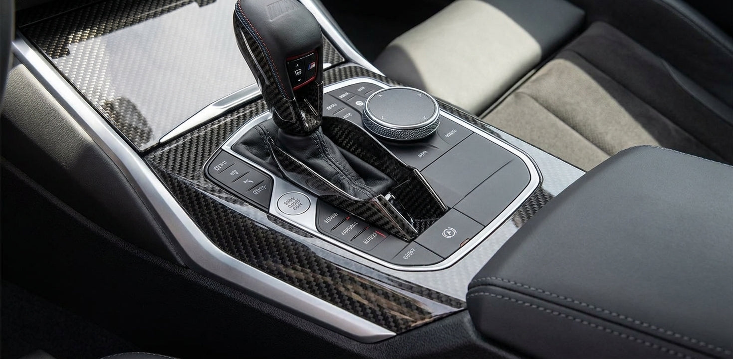 bmw g80 g82 carbon fiber gear selector trim