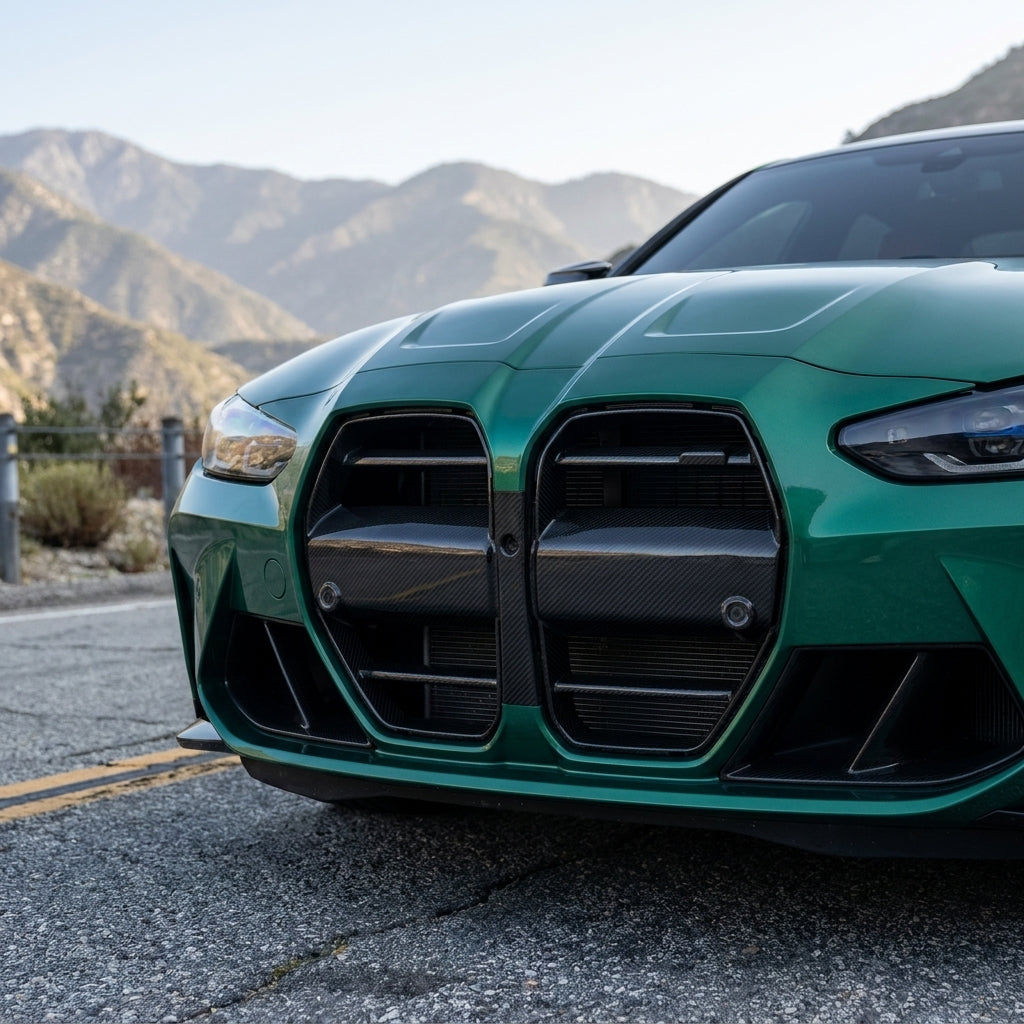 BMW G80 M3 / G82 M4 Dry Carbon Fiber Kidney Grille — V Style