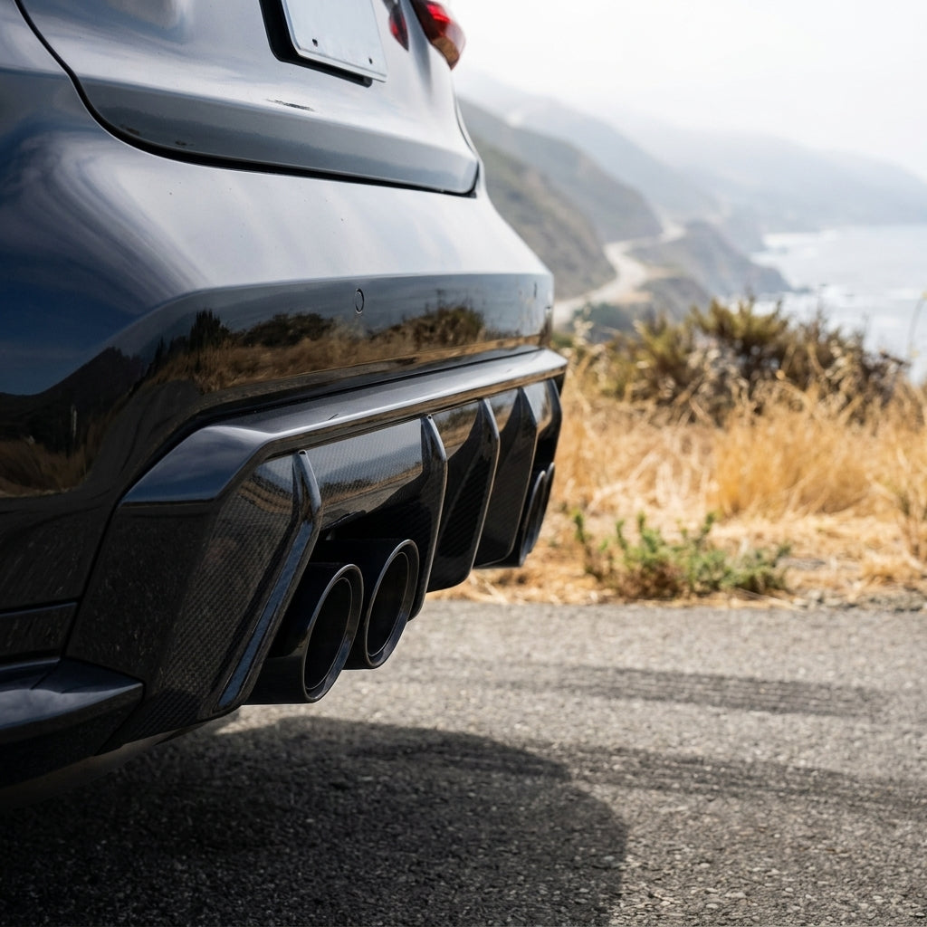 bmw g80 g82 carbon fiber rear diffuser 3d style