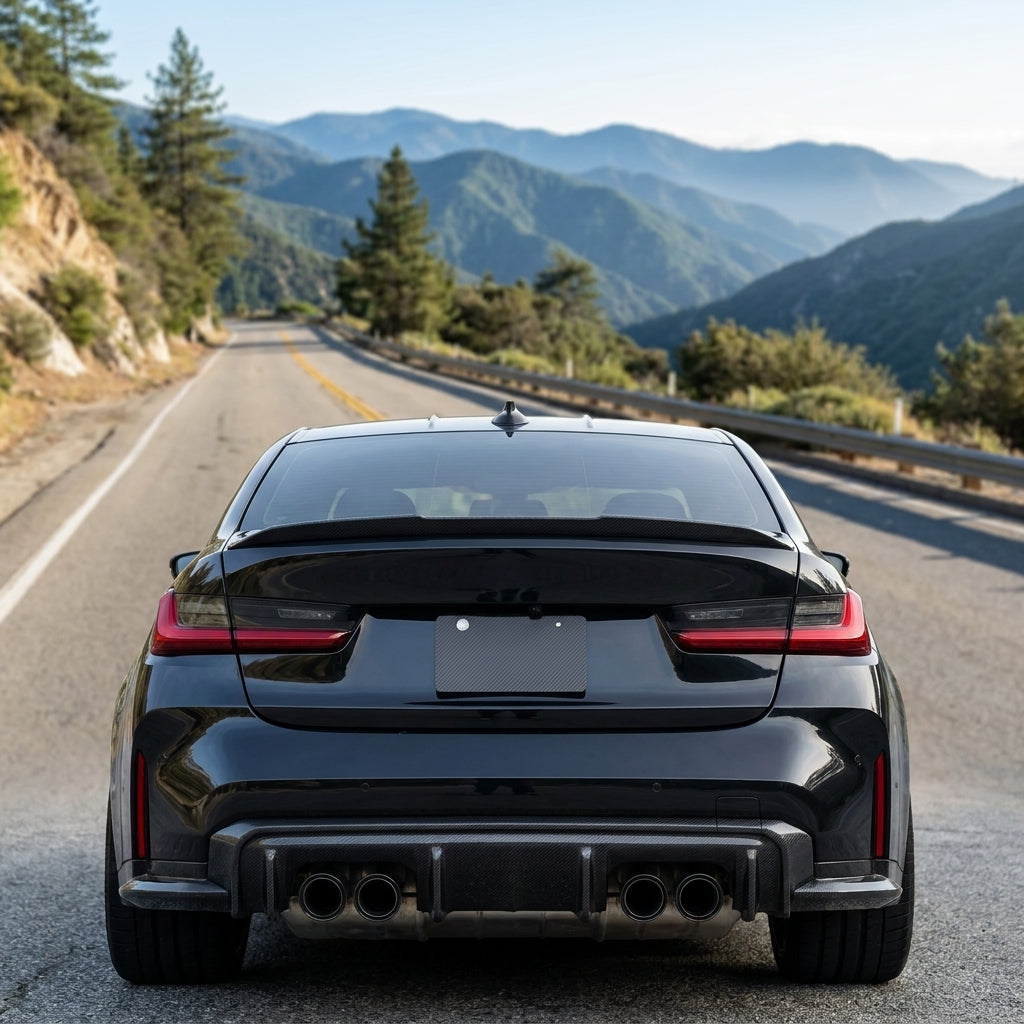 BMW G80 M3 / G82 M4 Carbon Fiber Rear Diffuser — 3D Style