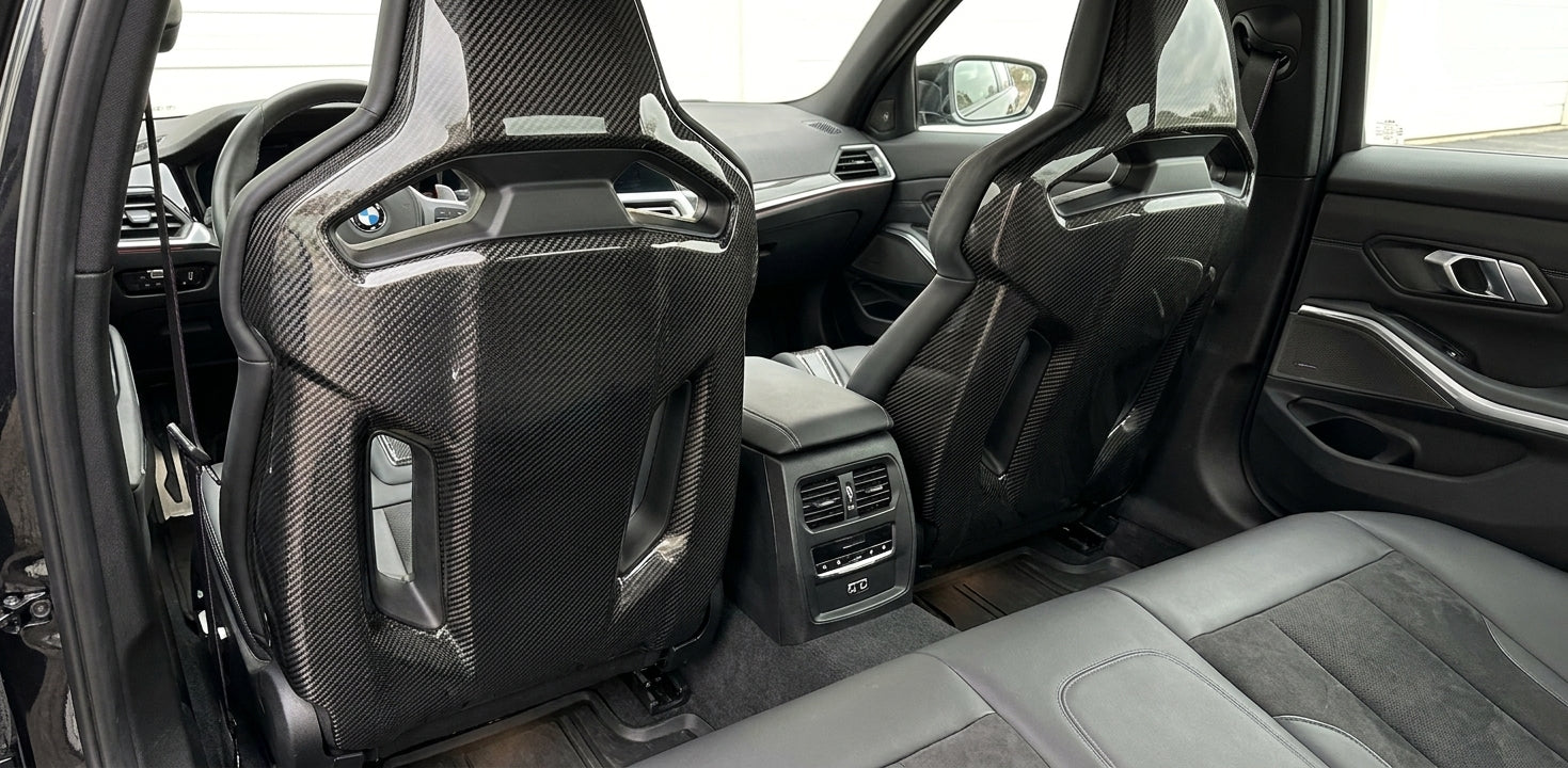 bmw g80 g82 carbon fiber seat back covers