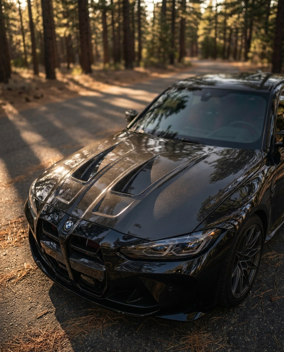 bmw g80 g82 carbon fiber vented hood