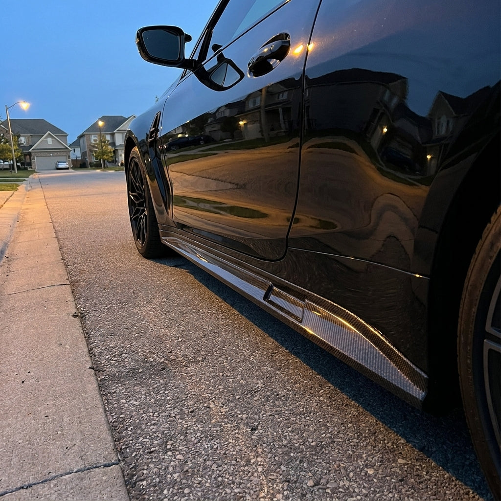 BMW G82 M4 Carbon Fiber Side Skirt Extensions
