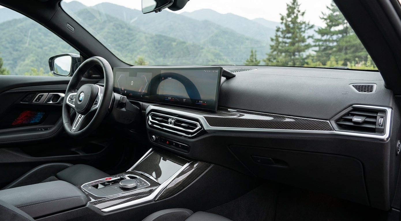 bmw g87 carbon fiber dashboard trim set