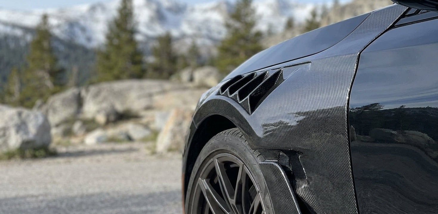 bmw g87 carbon fiber vented front fenders
